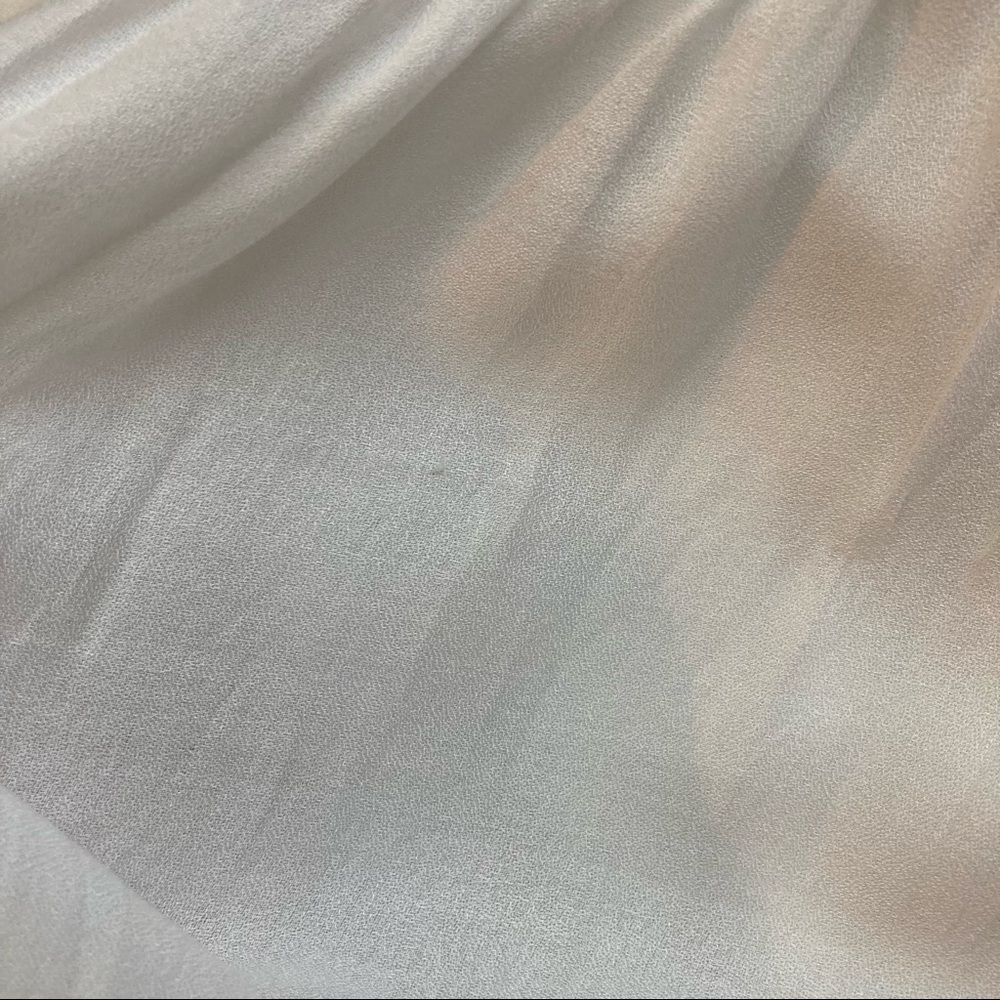 one the land off-the-shoulder white dress with pink floral accents - Size L - Picture 13 of 13